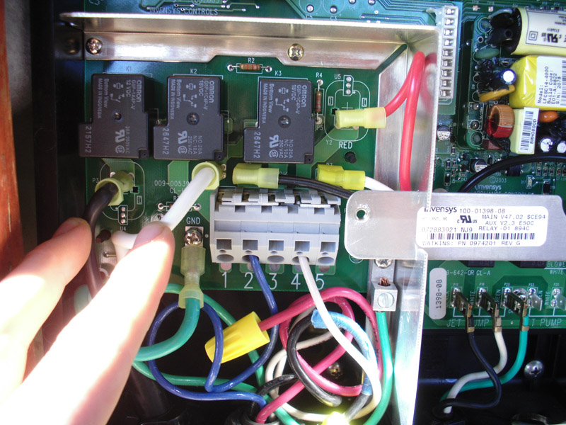 Testing a Hot Spring spa heater relay board